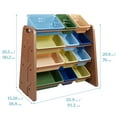 thumbnail image 2 of ECR4Kids Tree Toy Storage Organizer and 12 Removable Plastic Bins, Kids Furniture, Earthtone, 2 of 9
