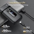 thumbnail image 4 of Afeitadora de láminas Brightup para hombre: afeitadora eléctrica suave e indolora con recortador trasero para barba larga y gruesa, afeitado en seco y húmedo, bloqueo de viaje, pantalla LED, resistent, 4 of 5