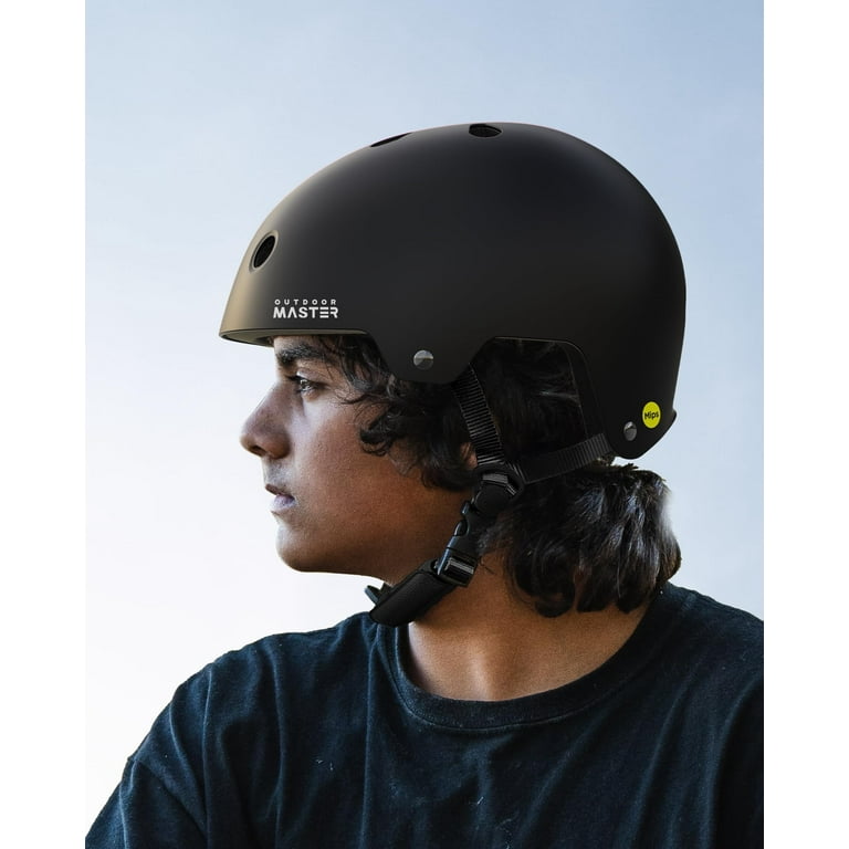 OutdoorMaster MIPS Skateboard Helmet Two Removable Liners