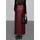 thumbnail image 2 of Falda PRETTYGARDEN 2025 de cuero sintético, tiro alto con abertura lateral, talla S, 2 of 5