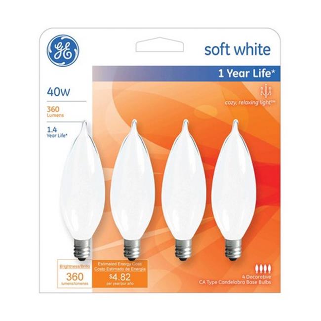 G.E. Lighting 76238 40 Watt 360 Lumens Decorative Incandescent Bulb