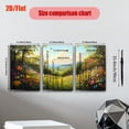 thumbnail image 4 of Set of Three Pieces, Flat Frameless Canvas Artwork Featuring Flowers And Butterflies in a Forest Setting. This Mixed Media Painting Is Ideal for Decorating Living Rooms, Offices, Bedrooms, Schools, 4 of 4