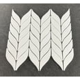 thumbnail image 2 of Thassos White Petal/Leaf Pattern Marble Mosaic Wall & Floor Tile - Case (10 Sheets), 2 of 7