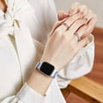 thumbnail image 4 of Tianle Resin Strap Compatible with Apple Watch Band 40mm 38mm 41mm Series 9/8/7/6/5/4/3/2/1/SE Women Men, Lightweight and Durable iWatch Stylish Bracelet Replacement Bands with Stainless Steel Buckle, 4 of 6