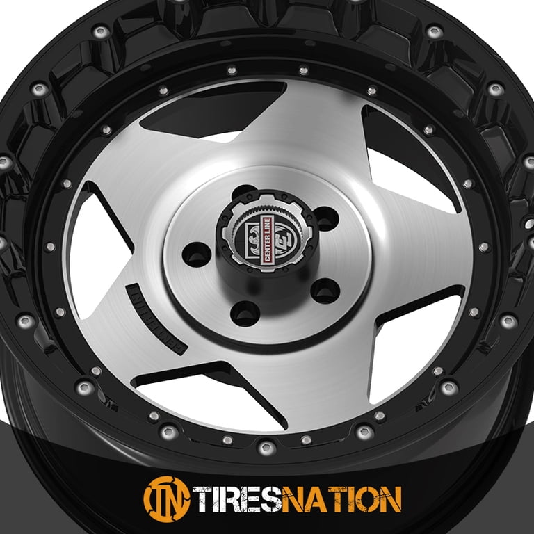 20x10 Centerline 832MB RT-1 Gloss Black & Machined Wheel 5x5.5 