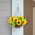 thumbnail image 2 of Flores artificiales en cesta colgante para exteriores, interiores, baby shower, jardín, 2 of 6