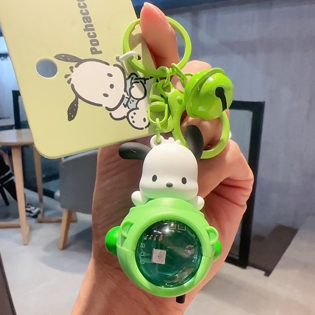 Cartoon Genuine Sanrio HelloKitty Kulomi Projection Camera Pendant Plush Big Ear Dog Keychain Female