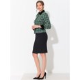 thumbnail image 3 of Disfraz de Halloween Chaqueta Blazer De Tweed Con Cuello De Vevelt Elegante Para Mujer Verde negro S, 3 of 6
