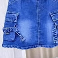 thumbnail image 4 of Cethrio Girls Denim Skirts, Summer Vacation Casual Elastic Waist Mini Skirts Blue Size 6-7T, 4 of 4
