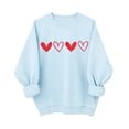 thumbnail image 1 of Mujeres Manga Larga Tops Casual Cuello Redondo Moda Impresión Suéter Sudadera Invierno Suave, 1 of 3