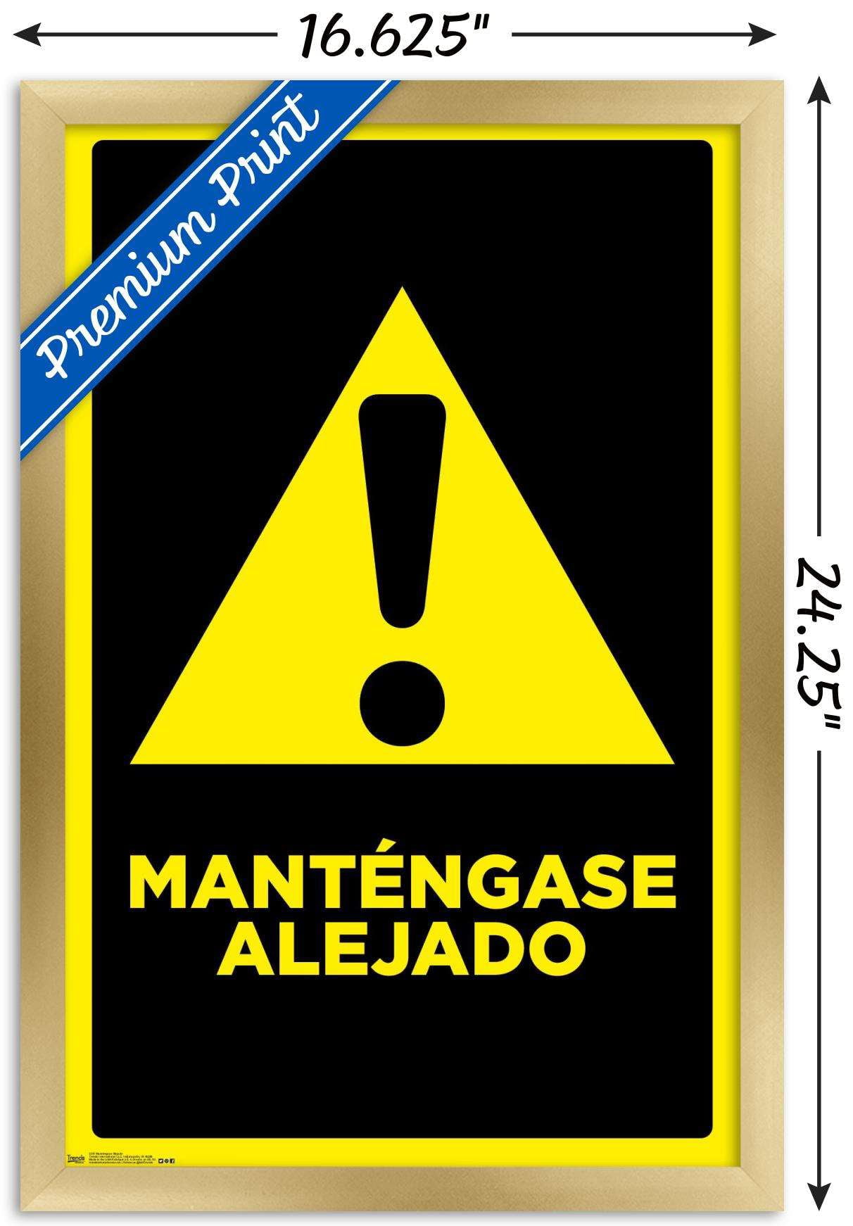 Mantengase Alejado (Keep Out) Wall Poster, 14.725" x 22.375", Framed