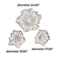 thumbnail image 3 of DecMode Silver Polystone 3D Floral Wall Decor (3 Count), 3 of 13