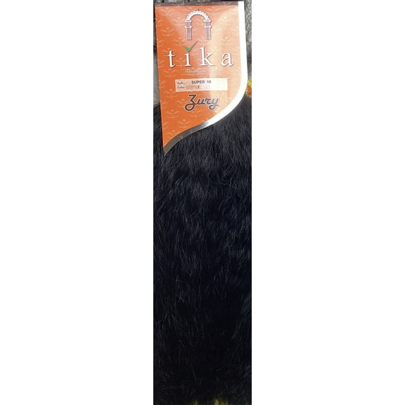 Zury Tika Super Weaving Handmade Hair Synthetic FuLL Hair 18” inch / Color #1 Jet Black )