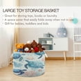 thumbnail image 5 of Round Toy Storage Basket Foldable Storage Basket for Home Decor Laundry Basket20" x 14" Deep Green Sea Turtles, 5 of 6