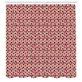 thumbnail image 2 of Ambesonne Geometric Shower Curtain, Vivid Rounds and Squares, 69"Wx84"L, Pastel Pink Multicolor, 2 of 4