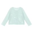 thumbnail image 2 of AUDeals Girls Bow Button Cardigan - Long Sleeve Lightweight Knit Sweater Jacket for Girls Fall Winter Casual Layering Outfit Wear, 2 of 7