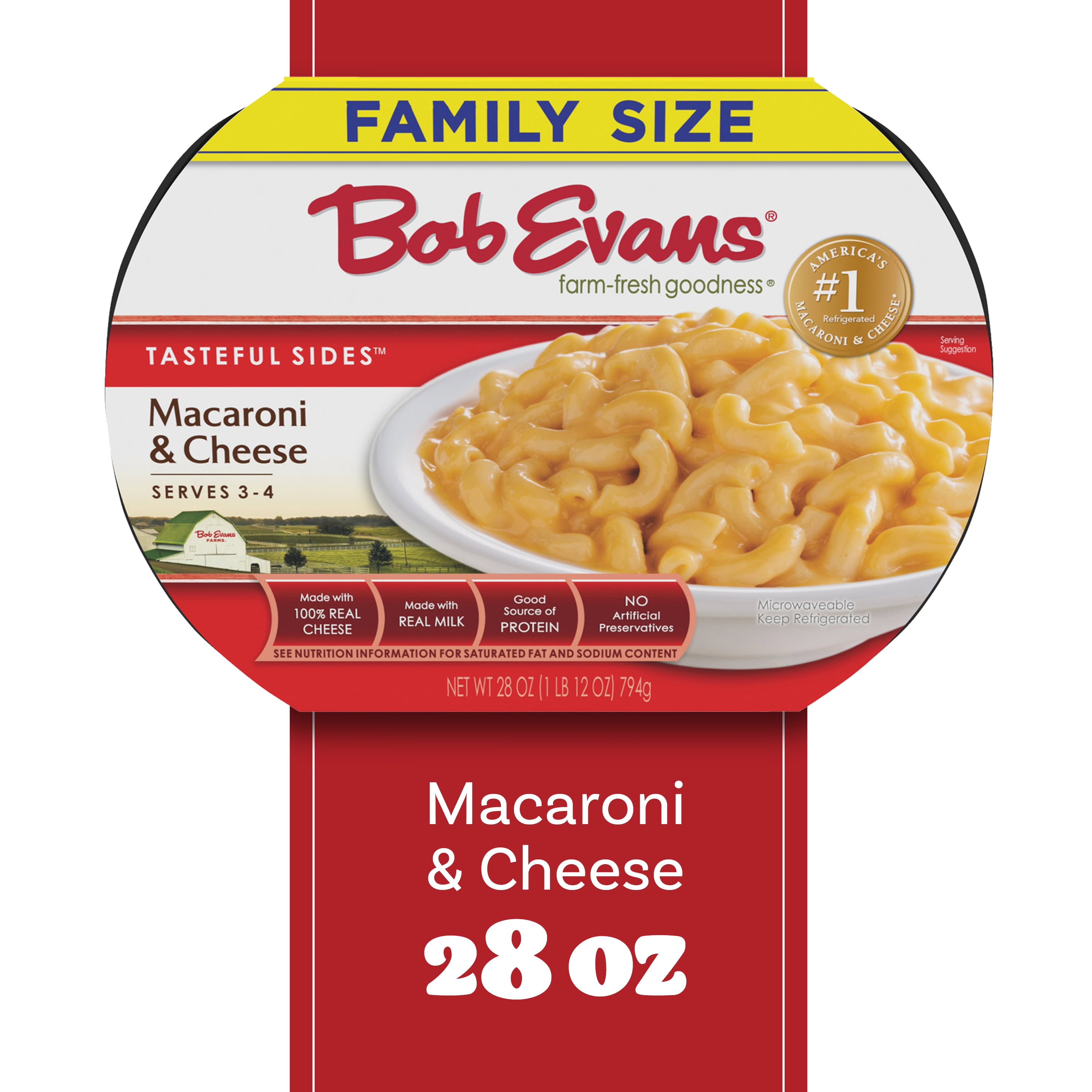 Bob Evans Family Size Macaroni & Cheese, 28 oz Tray