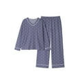 thumbnail image 3 of MINTREUS Women's Pajamas Long Sleeves Tops and Long Pants Set Oversized 2 Pajamas Sets, 3 of 9