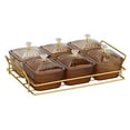 thumbnail image 4 of DOLITY Candy and Nut Serving Container Appetizer Tray Fruit Snacks Serving Platter Food 6 Bowls Aureate, 4 of 9