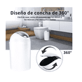 thumbnail image 4 of Accesorios Baño Set De Regalo De Plástico Mate De 6 Piezas Blanco, 4 of 5