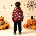 thumbnail image 4 of Zylarhe Kids Halloween Tops Hoodie with Front Pocket for Boys Cozy Sweatshirt Seasonal Comfort Red 11-12 Years, 4 of 7