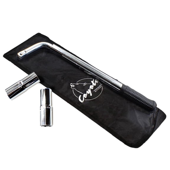 Wheel Accessories Parts Extendable Telescoping Lug Wrench Wheel Wrench with CR-V Chrome Vanadium Sockets Long Thin Wall Socket Sizes 17mm 19mm 3/4" 21mm 3/16” 23mm 7/8” fit virtually all vehicles