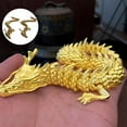 thumbnail image 4 of 2PCS Gold Dragon with Movable Joints, Chinese Zodiac Dragon Collectible Figurines Table Decor Ornament, 3D Dragon Statue, 4 of 8