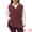 Burgundy, variant on DARING DIVA Women's Plus V Neck Sleeveless Pullover Knit Split Hem Sweater Vest 2X Beige