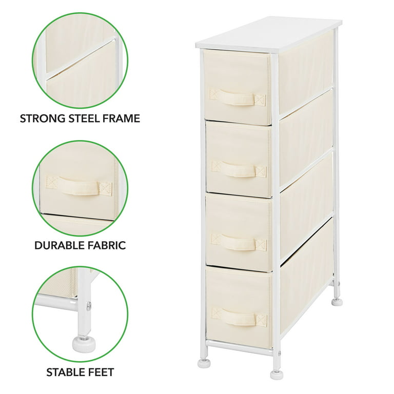 Mdesign Narrow Dresser Storage Organizer Tower, 4 Drawers : Target