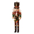 thumbnail image 2 of Muñeco de cascanueces de madera de 12 ", figuras de Navidad, juguete, escritorio, decoración de mesa, regalo Tambor Baoblaze soldado cascanueces, 2 of 8