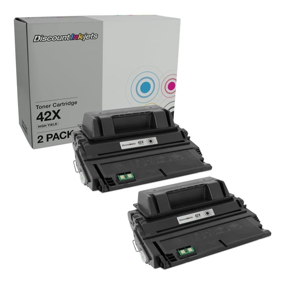 DI Toner Cartridge Replacement for HP 42X Q5942X High Yield 42X Black, 2pk Compatible with LaserJet 4240, 4240n, 4250dtn, 4250n, 4250tn, 4350, 4350dtn, 4350n