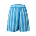 thumbnail image 4 of Riforla Women's Fashion Striped Casual Elastic Waist Pocket Shorts for Women Sky Blue S, 4 of 7