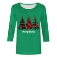 thumbnail image 5 of successthop Womens Christmas Shirt Funny Graphic Plus Size 3/4 Sleeve Clothe Lightweight Oversized Crewneck Party Tops, 5 of 5