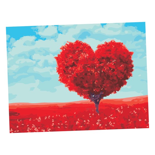 Pintura por números BLESIY sin Marco Decoración para hogar 15 Patrones corazón