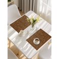 thumbnail image 5 of Brown Coffee Placemats Set of 6, Farmhouses Vintage Cup Plants Text Art Placemats for Dining Table, Place Mats for Kitchen Tabletop, Waterproof Wipeable Dining Table Mats Set, 5 of 9