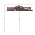 thumbnail image 4 of Spaco 9' Half Round Patio Umbrella Sunshade without Weight Base, Outdoor Table Umbrella, Yard Umbrella, Market Umbrellas for Outdoor Patio Backyard Garden Lawn Sun Shade, 4 of 6