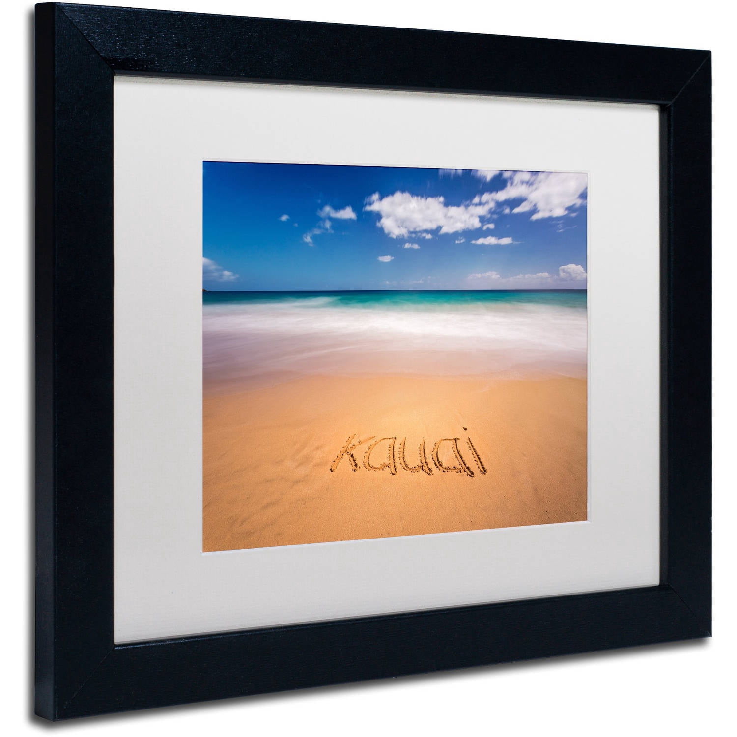 Trademark Fine Art 'Kauai' Canvas Art by Pierre Leclerc, White Matte, Black Frame