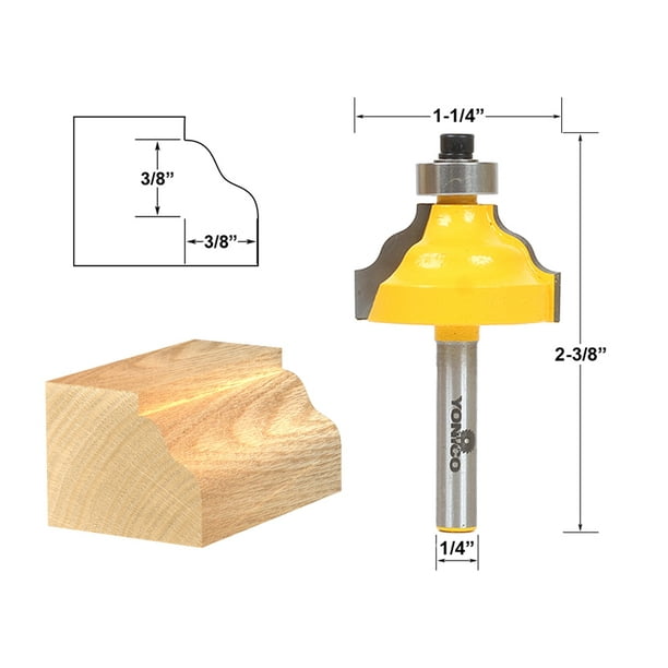 Wavy Edge Molding Router Bit 1/4" Shank Yonico 13125q