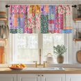 thumbnail image 3 of Flower Daisy Window Valance for Kitchen,Rustic Retro Blue Teal Floral Farmhouse Spring Butterfly Plant Farm Window Treatment for Bedroom Living Room 1 Piece,54x18 Inch, 3 of 4