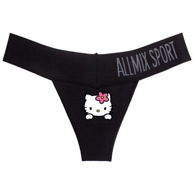 Kawaii Hello Kitty Sanrio Anime Tanga Sexy para mujer, correas de flejado para mujer, bragas de tentación Sexy delgadas, regalo de cumpleaños Kawaii