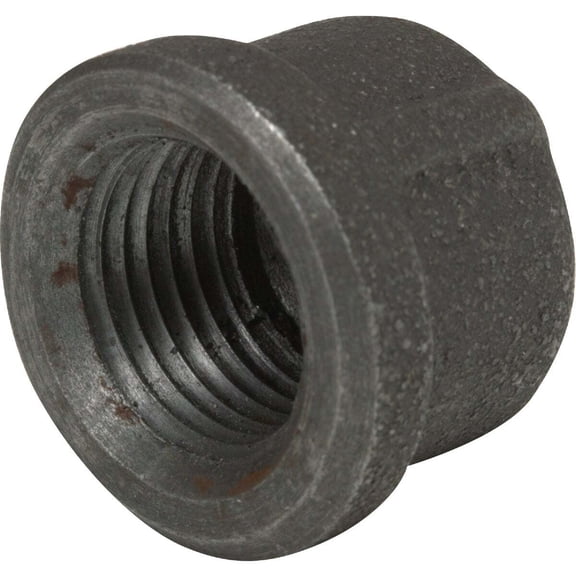 Anvil International Cap - Malleable Iron, Black - 2 In. FPT, 2 Inch Pipe Cap