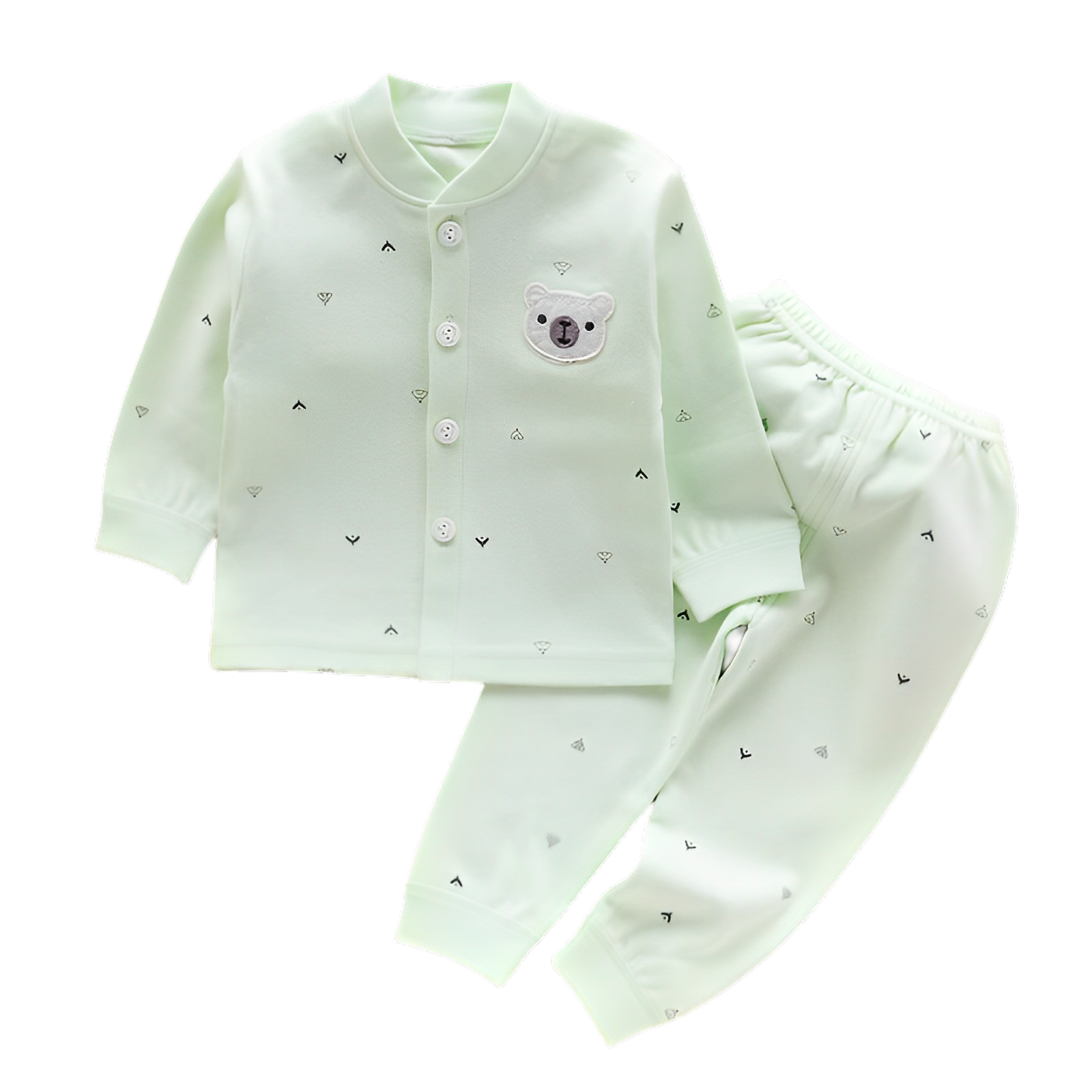 Baby clothes cotton Class A suit pajamas spring cardigan underwear set