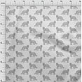 thumbnail image 3 of oneOone Viscose Jersey Fabric Fox Block Print Fabric BTY 60 Inch Wide, 3 of 5