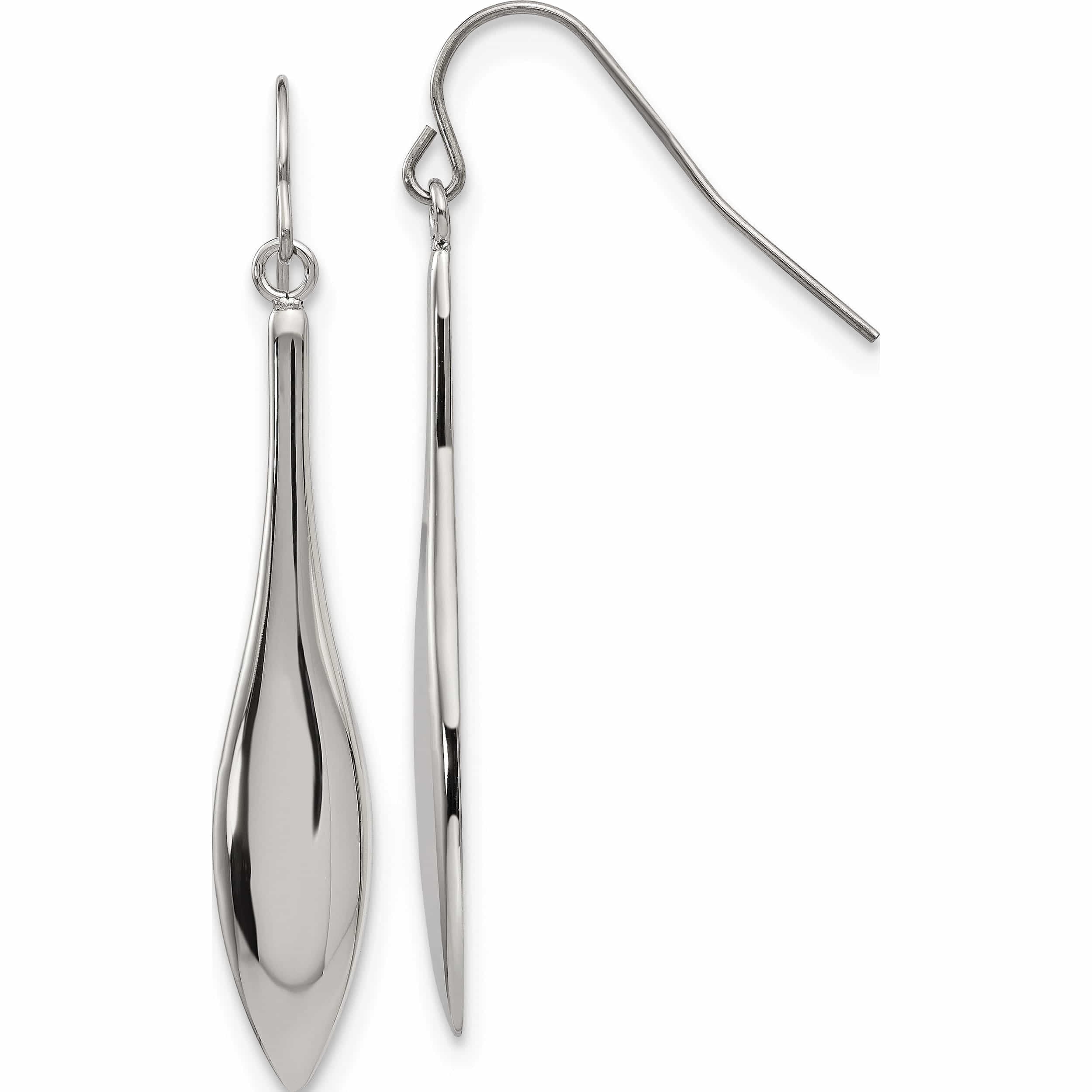 Solid Stainless Steel Dangle Shepherd Hook Earrings 並行輸入品 最高品質の