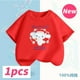 thumbnail image 1 of Camiseta de verano para niños, ropa informal de dibujos animados de Sanrio, de algodón puro, de manga corta gym unisex, 1 of 2