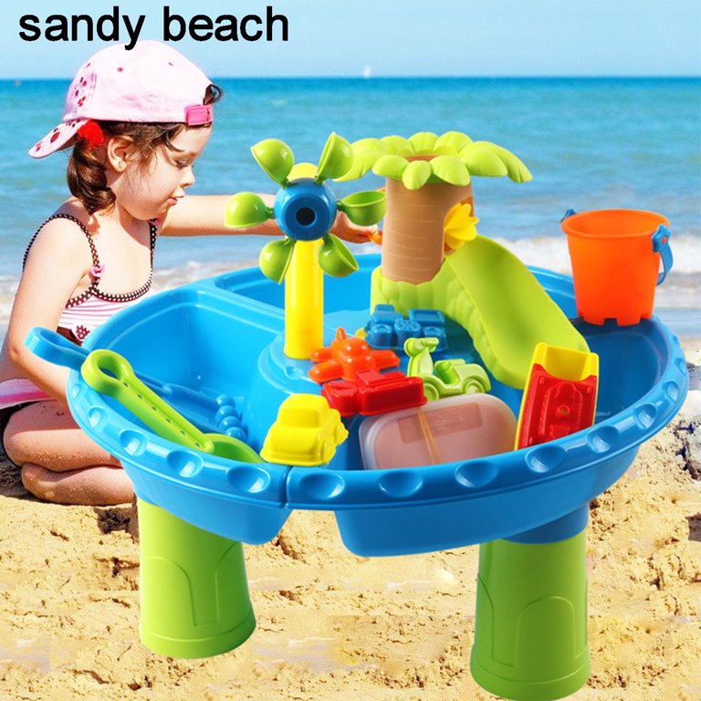 Fridja Sand Water Table for Toddlers 3 in 1 Sand Table and Water Play Table Kids Table Activity Sensory Play Table Beach Sand Water Toy