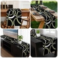 thumbnail image 6 of Black Geometric Table Runner 90 Inches Long, Modern Sage Green White Striped Art Kitchen Coffee Dining Table Decoration for Home Party Birthday Wedding Home Decor 13x90 Inches, 6 of 8