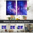 thumbnail image 4 of Galaxy Window Curtains for Kitchen Kids Boys Girls Space Stars Celestial Universe Anime Small Short Home Living Room Bedroom Bathroom Drapes Treatment Tiers Fabric 1 Pair, 27.5" W x 39" L, Cool, 4 of 6