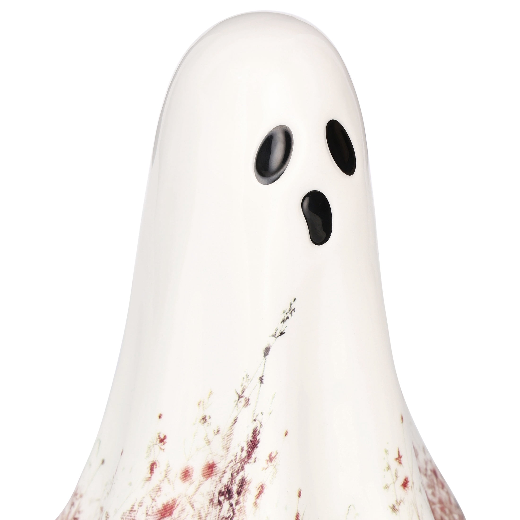 Ceramic Wildflower Ghost Decoration, White, 8.2", Halloween by Way To Celebrate
