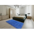thumbnail image 4 of Ahgly Company Indoor Square Mid-Century Modern Neon Blue Oriental Area Rugs, 4' Square, 4 of 6